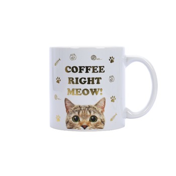 Cana ceramica Right Meow, Multicolor, 500 ml Cana ceramica Right Meow, Multicolor, 500 ml