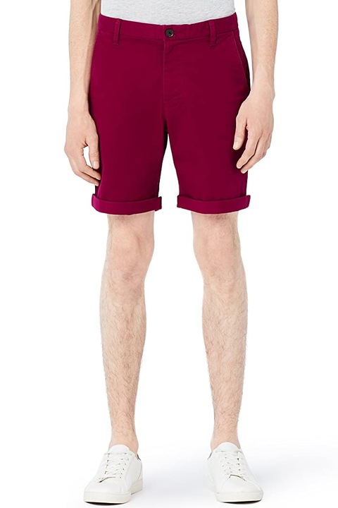 Meraki férfi rövidnadrág 0454027-AZ14495, Chino stílusú, pamut, szegéllyel, piros, 2XL