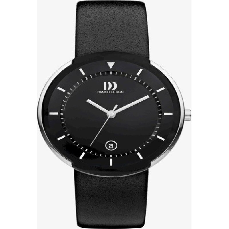 Ceas analogic pentru barbati, Danish Design, IQ13Q1125, Quartz, 3 ATM, 39 mm, Negru/Argintiu