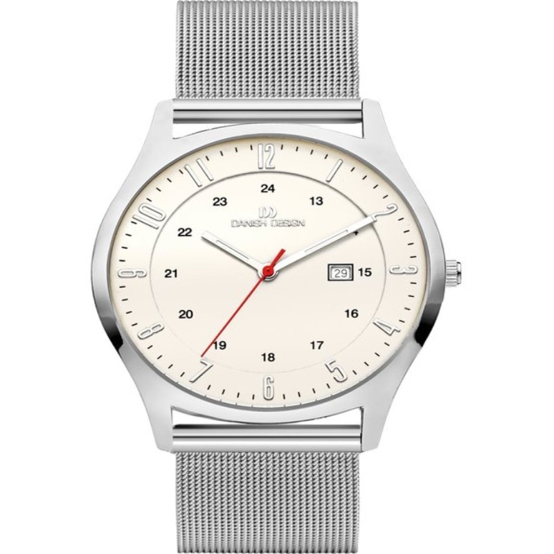 Ceas analogic pentru barbati, Danish Design, IQ61Q956, Quartz, 3 ATM, 38 mm, Argintiu