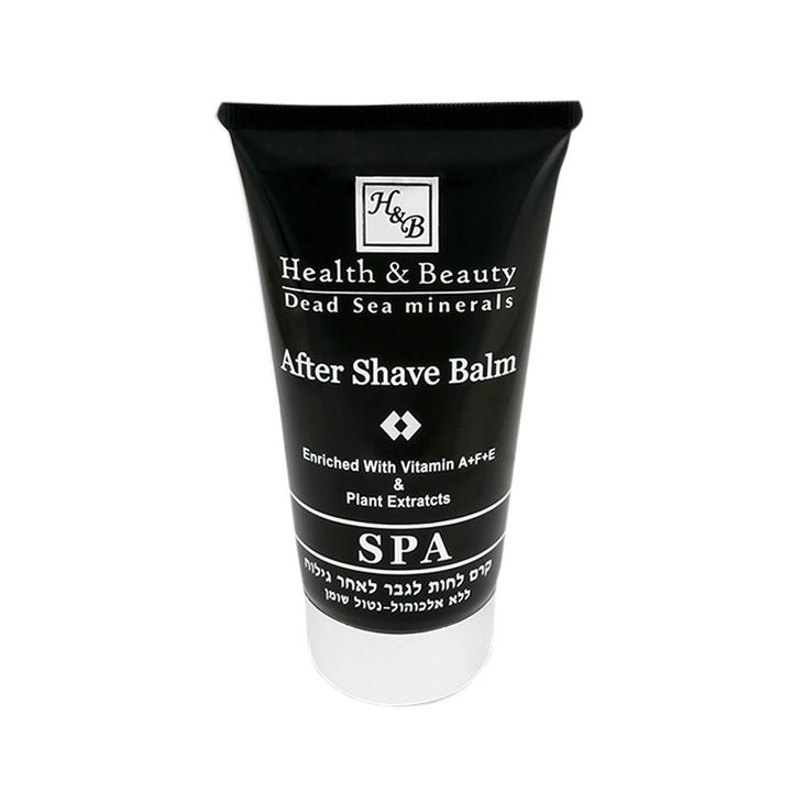 After shave balsam cu Acid Hialuronic si Caviar, Health and Beauty Marea Moarta, cu filtru UV, 150 ml