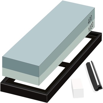 Piatra pentru Ascutirea Cutitelor prin Slefuire, LittleDomi, cu Suport din Silicon, 2 Granulatii 400/1000, Ghidaj Unghiular, Ascutire, Finisare, Indreptare Piatra pentru Ascutirea Cutitelor prin Slefuire, LittleDomi, cu Suport din Silicon, 2 Granulatii 400/1000, Ghidaj Unghiular, Ascutire, Finisare, Indreptare