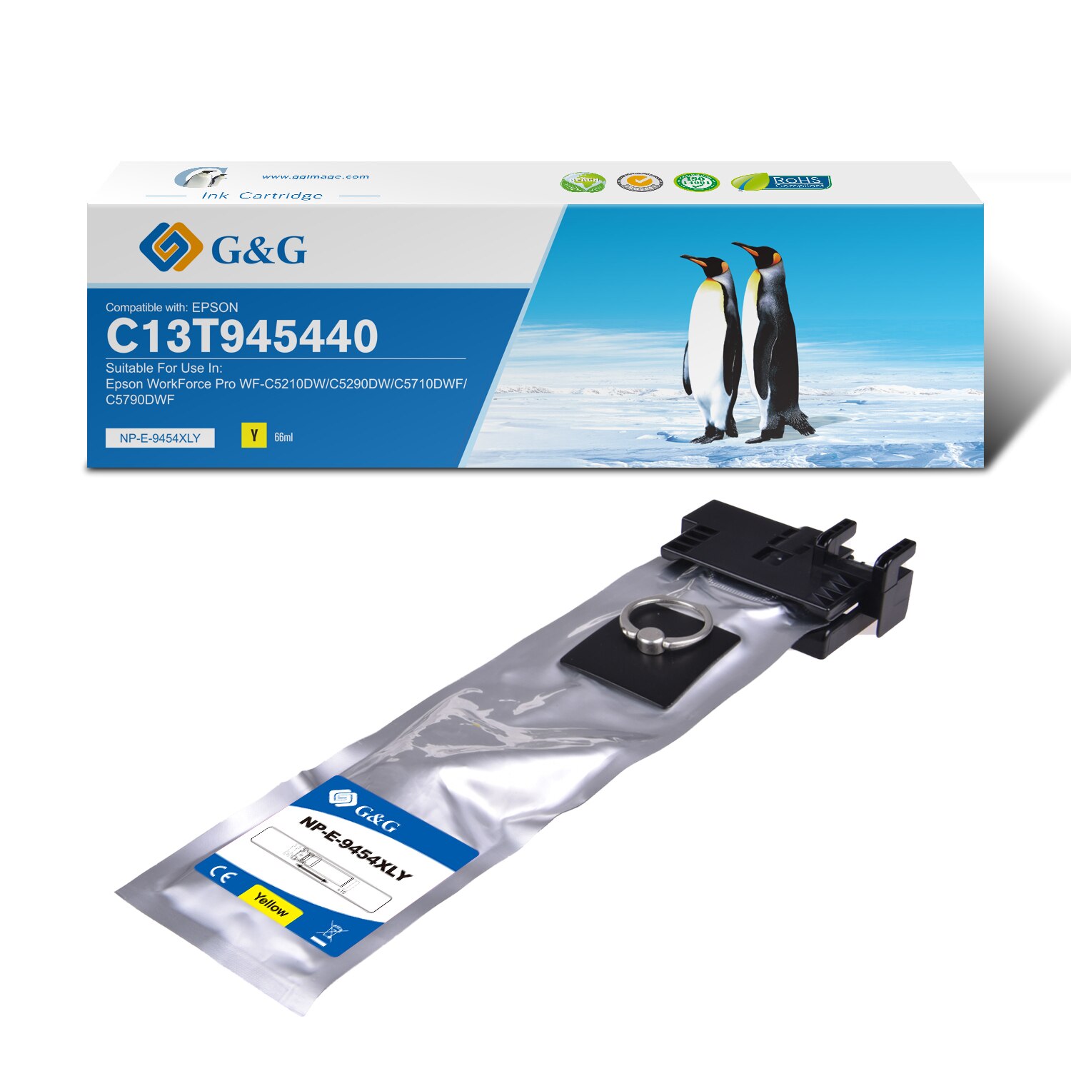 Cartus cerneala G&G compatibil cu Epson WF-C5710DWF (C13T945440), 600 pag, yellow