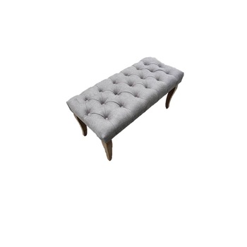 Canapea tip banca tapitata cu stofa, Gri, 90 cm x 45 cm x 45 cm Canapea tip banca tapitata cu stofa, Gri, 90 cm x 45 cm x 45 cm