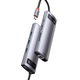 Хъб 6 в 1, Baseus, CAHUB-CW0G, USB-C към 3xUSB 3.0, HDMI, 4K, USB-C PD 100W, RJ45 Алуминиев корпус, Сив