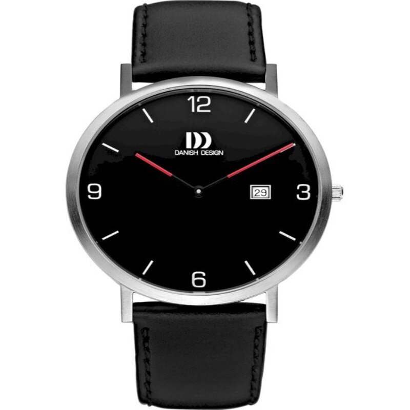 Ceas Danish Design IQ13Q1153, Sticla minerala, 40 mm, Otel inoxidabil, 3 ATM, Negru