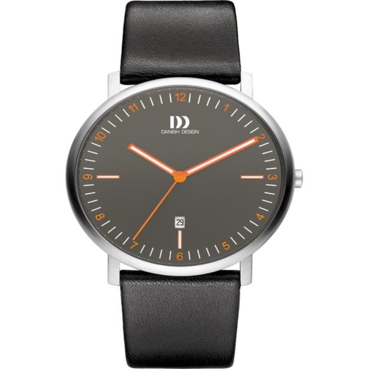 Férfi karóra Danish Design IQ26Q1071, Ásványi üveg, Rozsdamentes acél, 3 ATM, Fekete