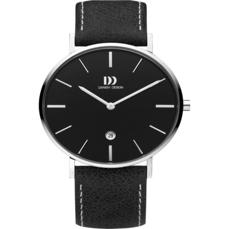 Ceas analogic pentru barbati, Danish Design, IQ13Q1231, Quartz, 3 ATM, 40 mm, Negru/Argintiu