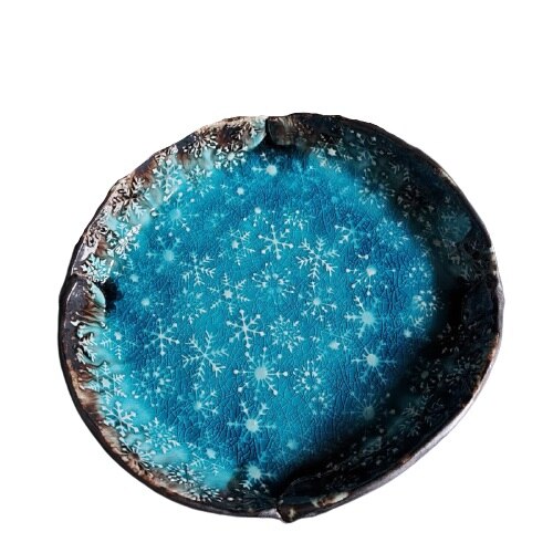 Bol de ceramica cu marginile impachetate diametru 20 cm