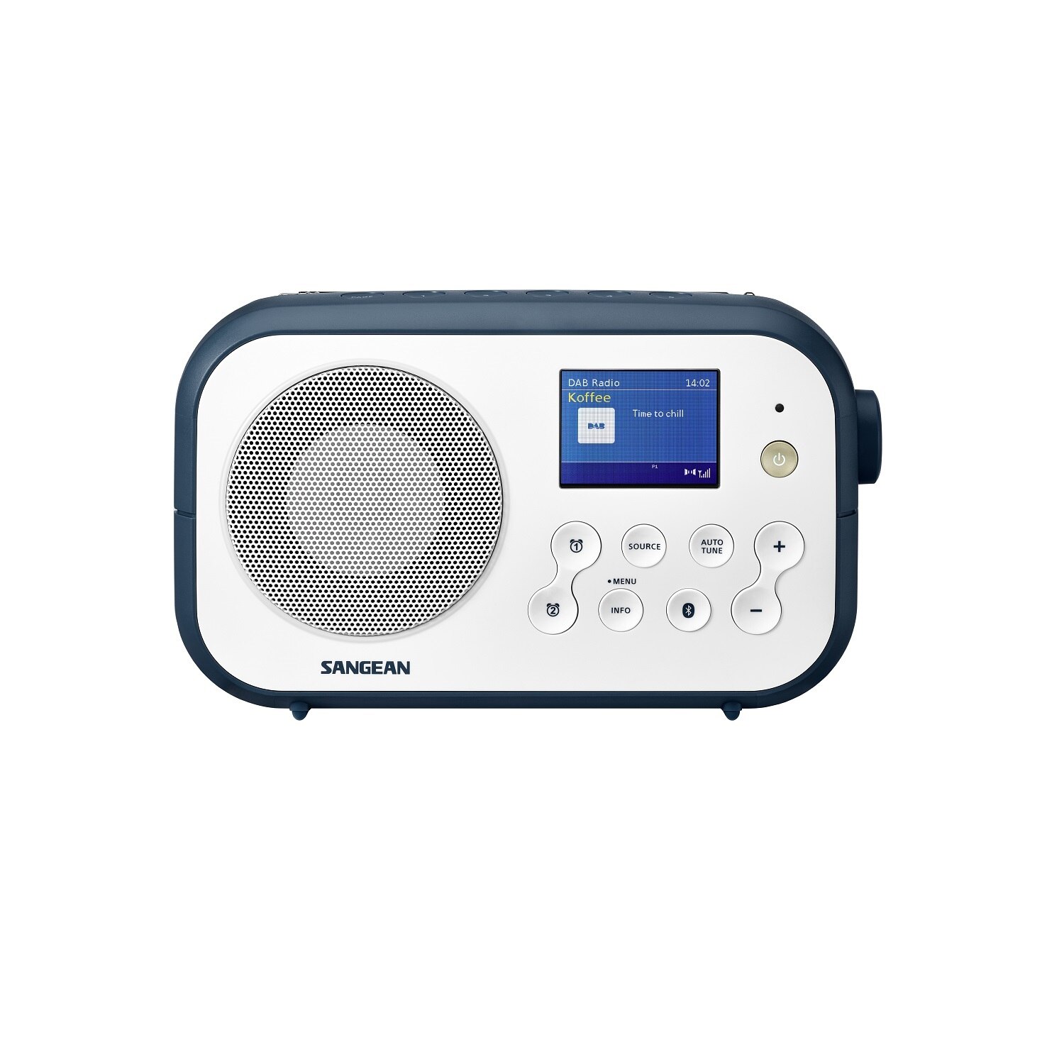 Radio portabil, Sangean,DPR-42BT, Alb/Albastru, FM