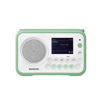 Radio portabil, Sangean,DPR-76, Alb/Verde, FM Radio portabil, Sangean,DPR-76, Alb/Verde, FM