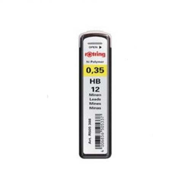Rotring HB nyomósirón betét, 0.35mm, 12 db-os