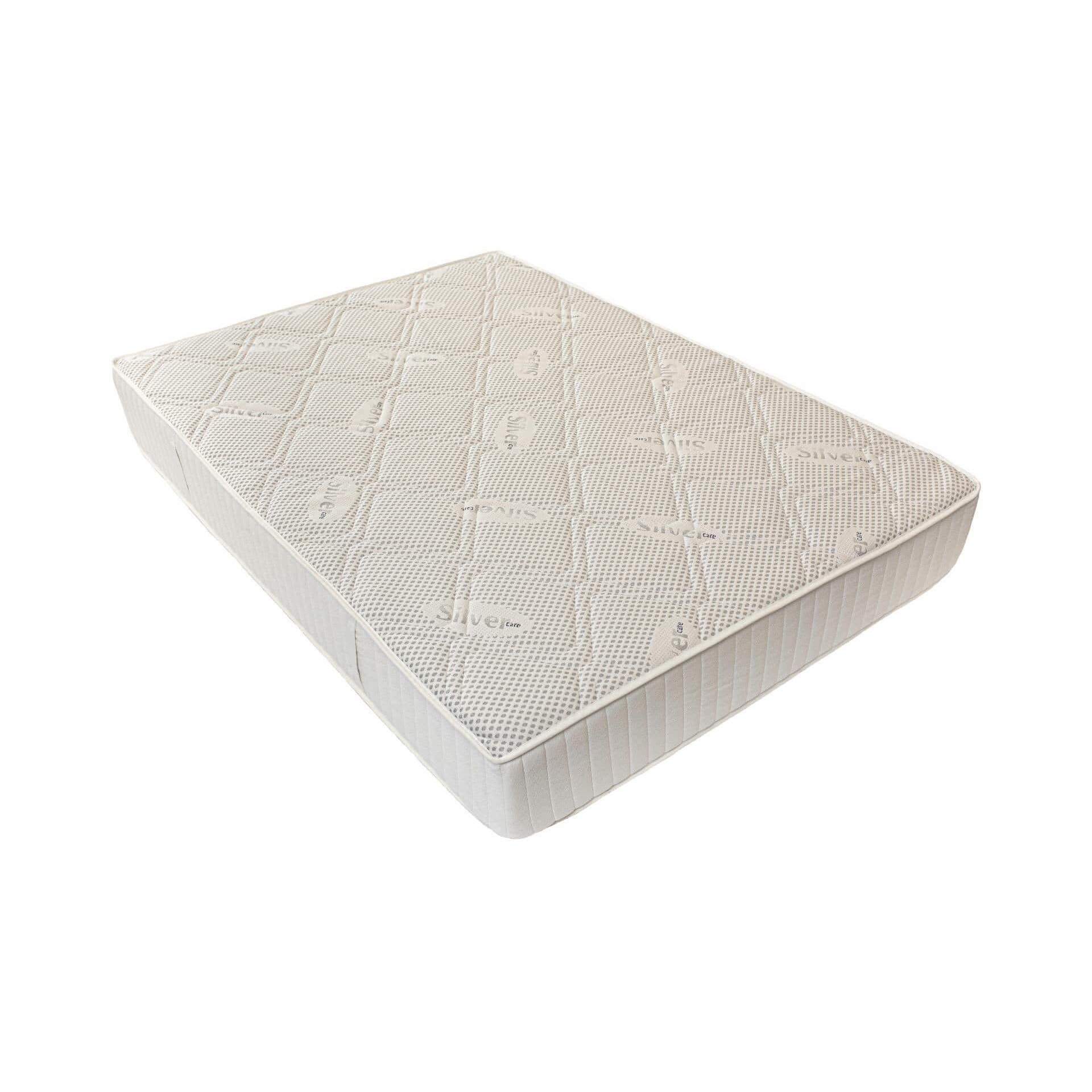 Saltea extra-memorie Somnart Silver Relax 90x200x24cm, spuma poliuretanica cu memorie 19+5, husa cu ioni de Argint lavabila si detasabila cu fermoar, manere, nerulata, fermitate medie