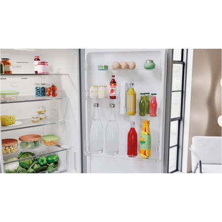Combina frigorifica Hotpoint HAFC8TI21SX, 335l, Clasa F, Total No Frost, H 191.2 cm, Inox