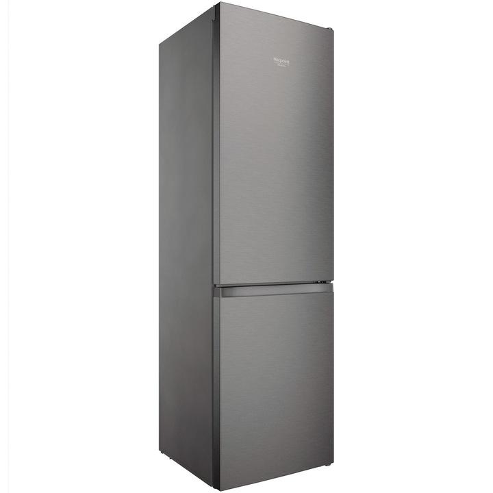Хладилник с фризер Hotpoint HAFC9 TI32SX, Клас E, Стъклен рафт, Total No Frost, H 202.7 см, Inox
