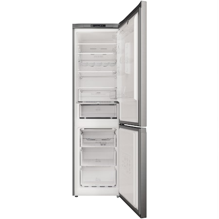 Хладилник с фризер Hotpoint HAFC9 TI32SX, Клас E, Стъклен рафт, Total No Frost, H 202.7 см, Inox