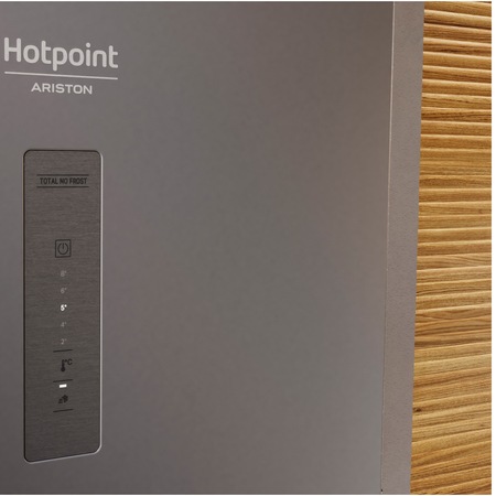 Combina frigorifica Hotpoint HAFC9TO32SK, Total No Frost, Clasa E, H 202.7 cm, Negru Argintiu