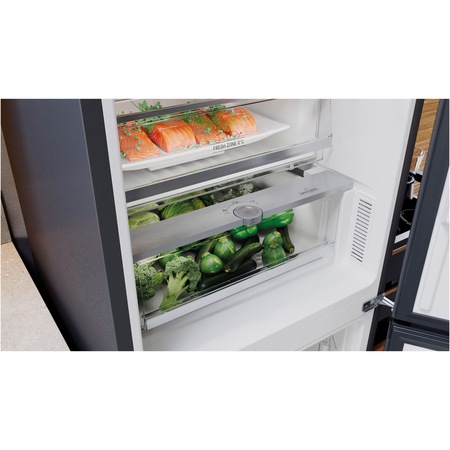 Combina frigorifica Hotpoint HAFC9TO32SK, Total No Frost, Clasa E, H 202.7 cm, Negru Argintiu