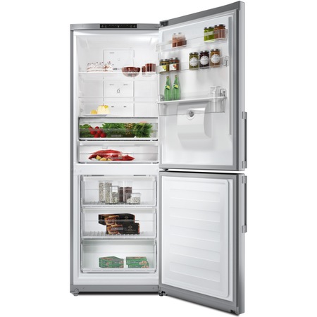 Хладилник с фризер Whirlpool WB70I931XAQUA, 439 л, Клас F, Total No Frost, 6th Sense, Active 0, Диспенсър за вода, H 195.5 см, Inox против пръстови отпечатъци