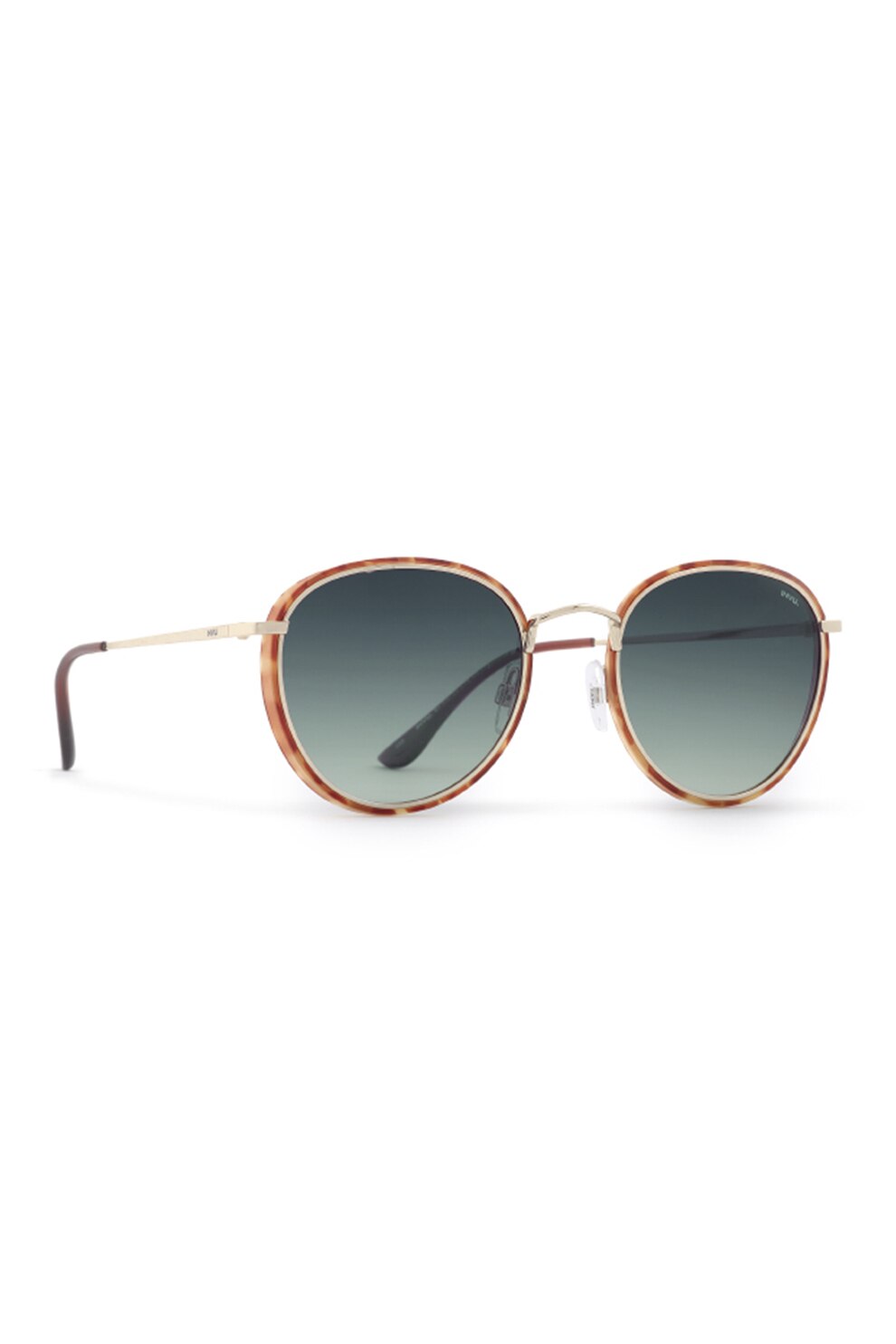 INVU., Ochelari de soare ultrapolarizati cu lentile in degrade, Bleumarin inchis/Auriu/Rosu, 52-21-140 Standard