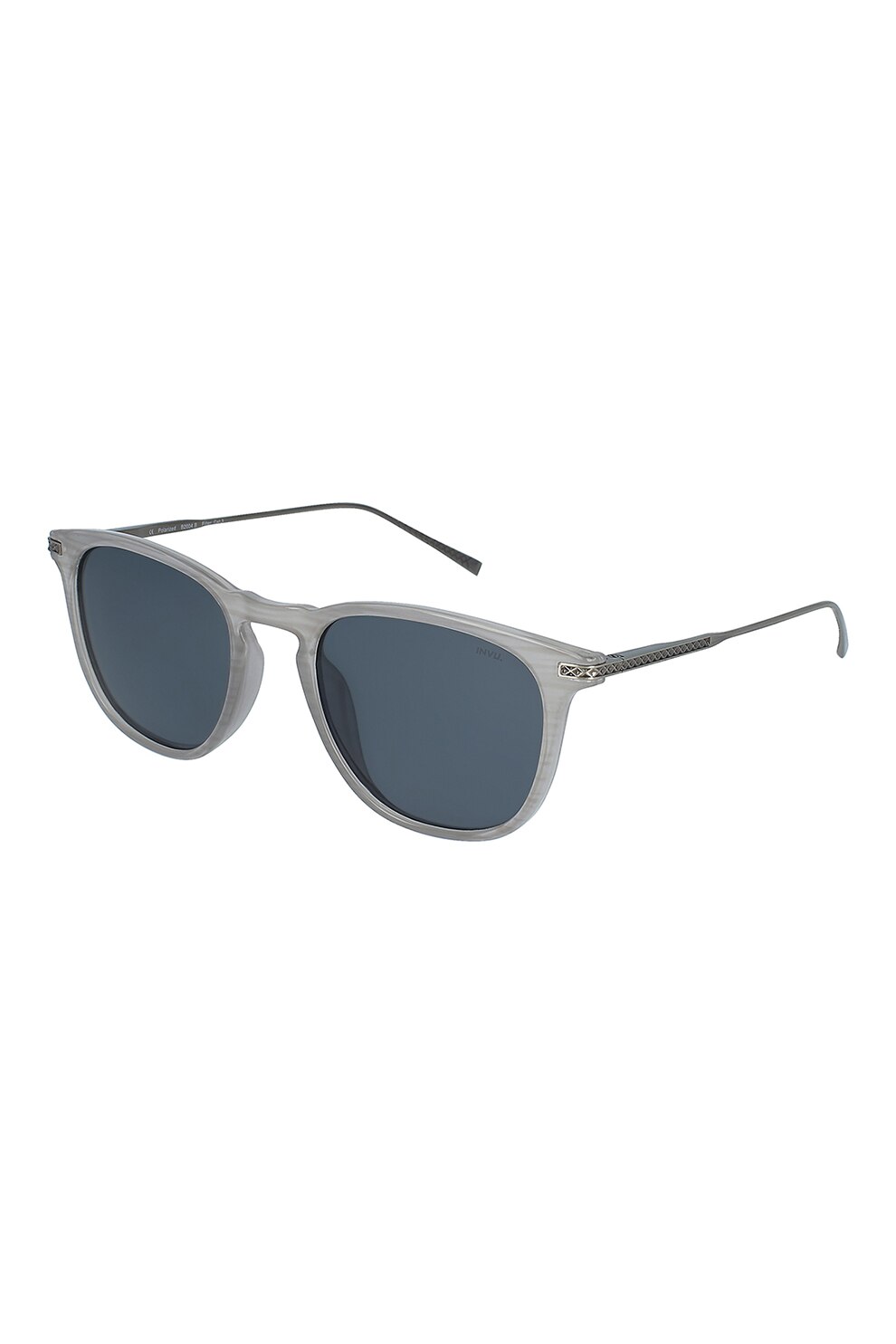 INVU., Ochelari de soare wayfarer ultrapolarizati, Gri, 52-20-140 Standard