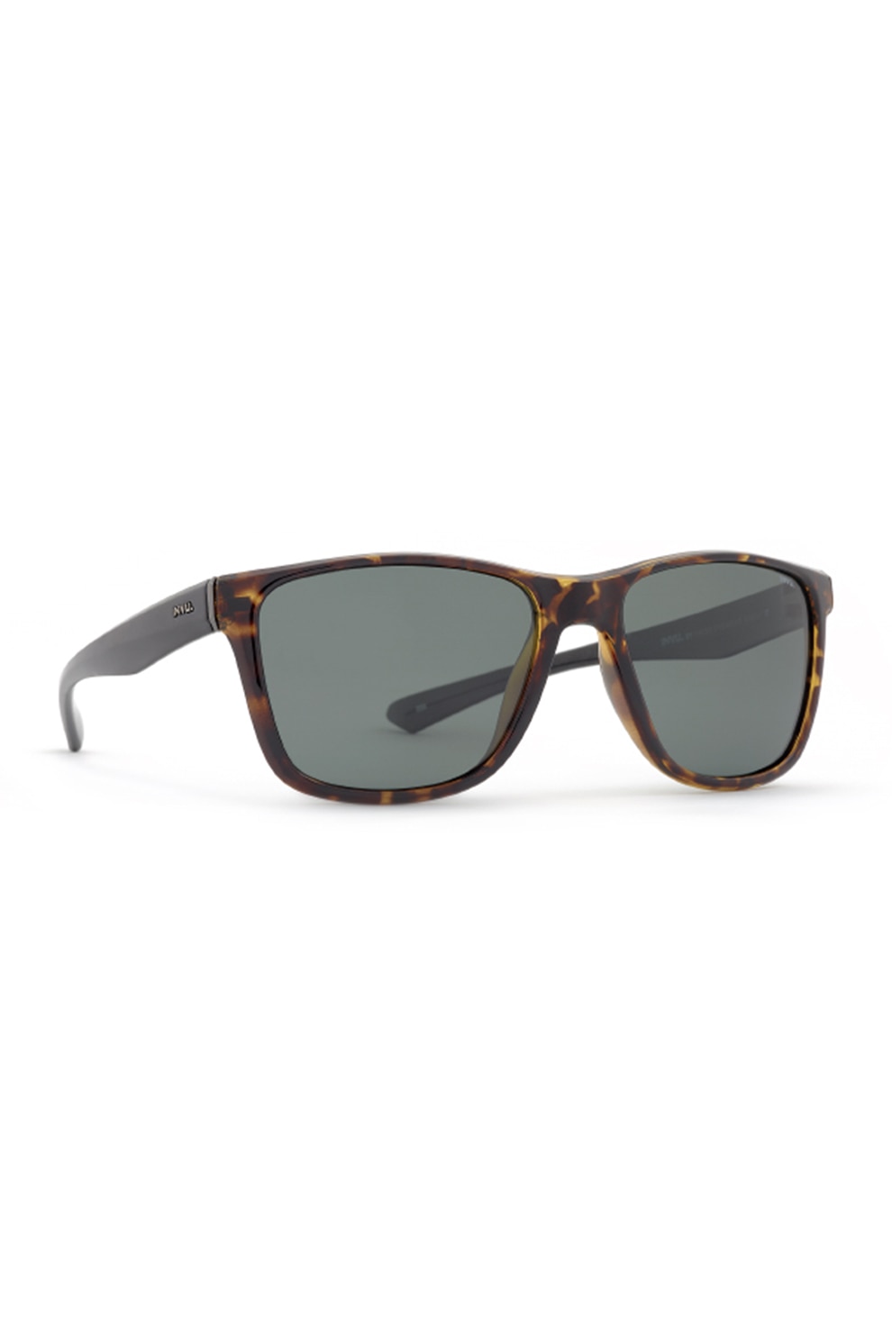 INVU., Ochelari de soare wayfarer ultrapolarizati cu lentile uni, Negru/Maro, 57-18-136 Standard