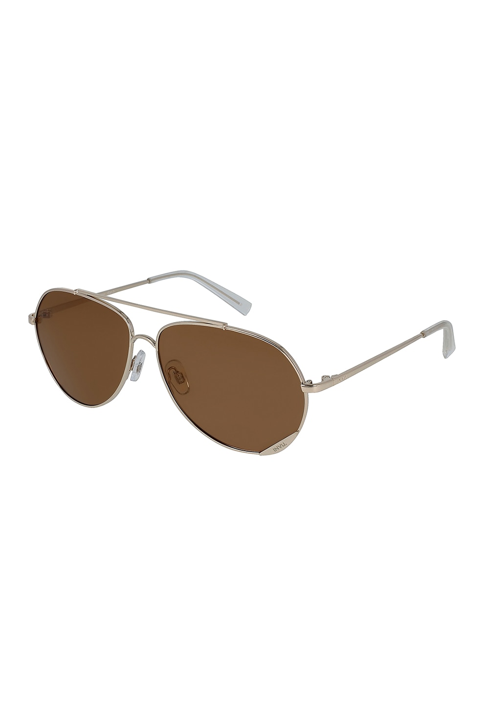 INVU., Ochelari de soare aviator ultrapolarizati, Auriu deschis, 60-13-140 Standard