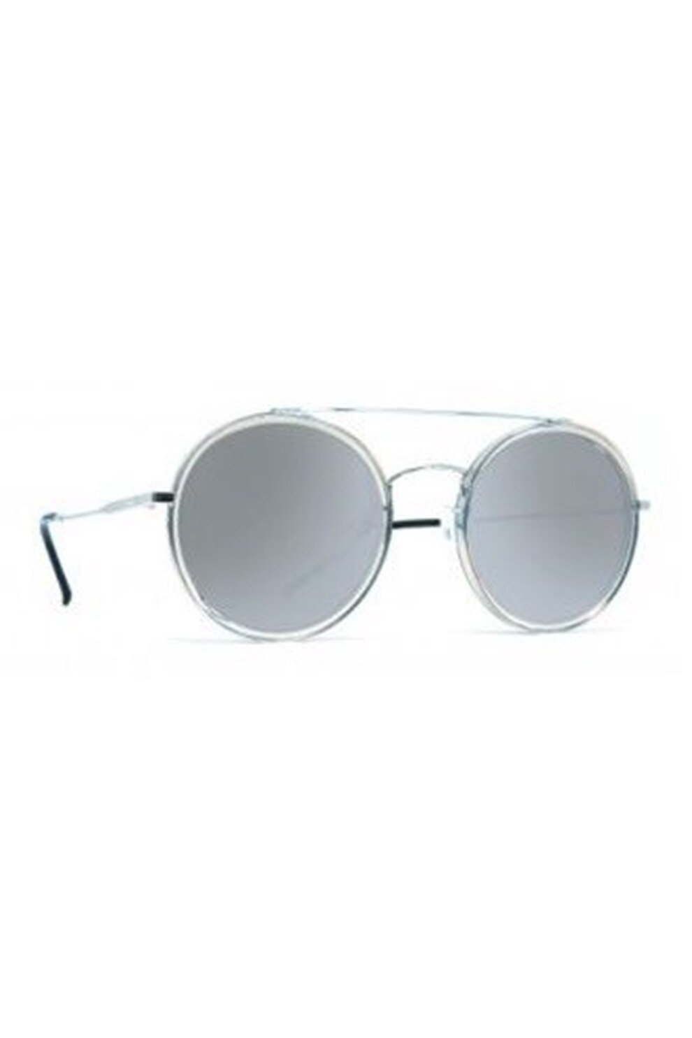 INVU., Ochelari de soare rotunzi polarizati, Gri deschis, 50-17-140 Standard