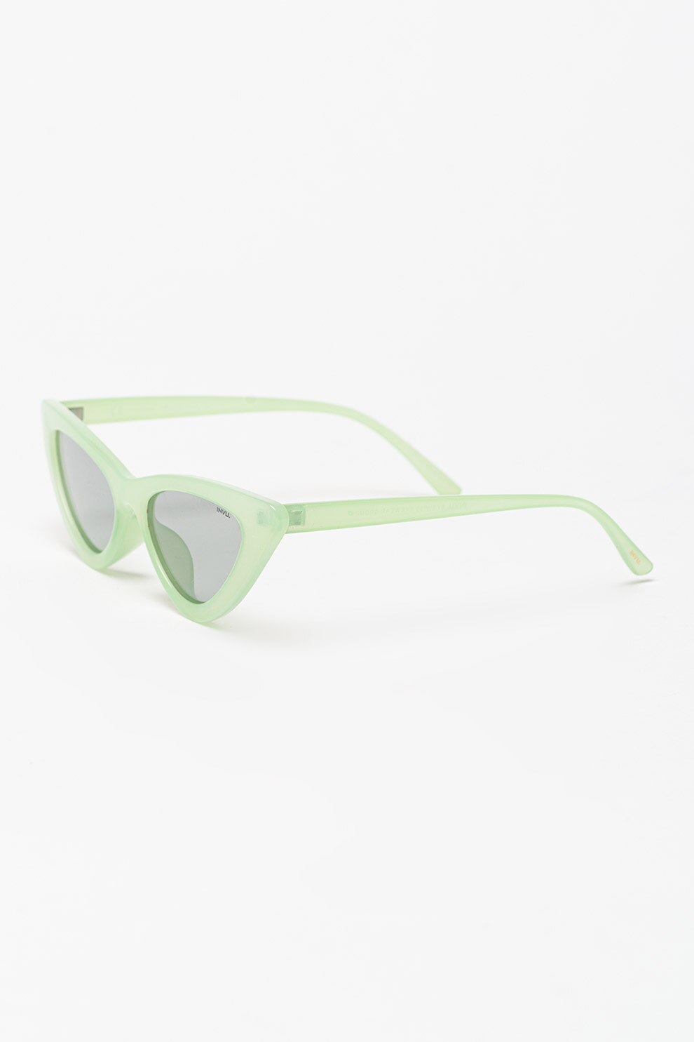 INVU., Ochelari de soare cat-eye ultrapolarizati, Verde pal/gri, 52-18-140 Standard