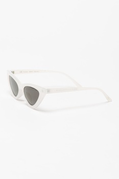 INVU., Ochelari de soare cat-eye ultrapolarizati, Alb prafuit/Gri, 52-18-140 Standard INVU., Ochelari de soare cat-eye ultrapolarizati, Alb prafuit/Gri, 52-18-140 Standard