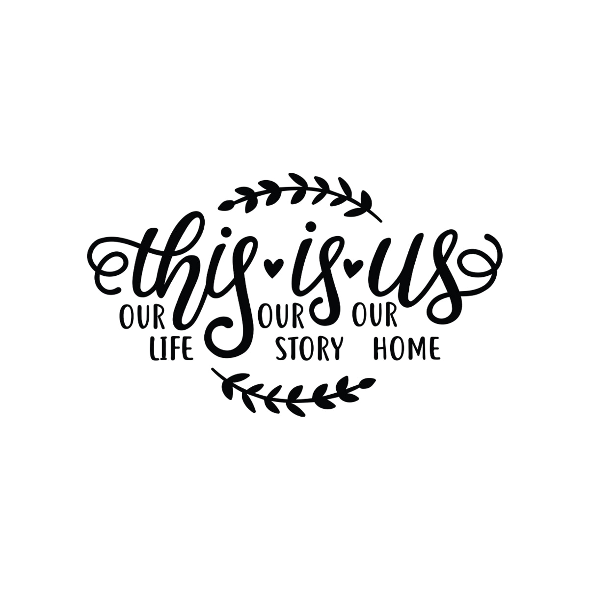 Sticker Decorativ Citat “This is..”, 47×80 cm, Negru, Oracal