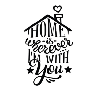 Sticker Decorativ Citat Cupluri “Home is wherever I’m with you”, 47×77 cm, Negru, Oracal Sticker Decorativ Citat Cupluri “Home is wherever I’m with you”, 47×77 cm, Negru, Oracal