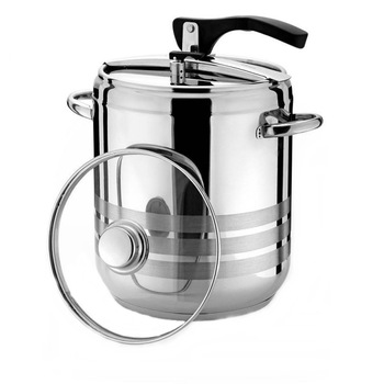 Oala sub presiune, cu capac din sticla, 9l Oala sub presiune, cu capac din sticla, 9l