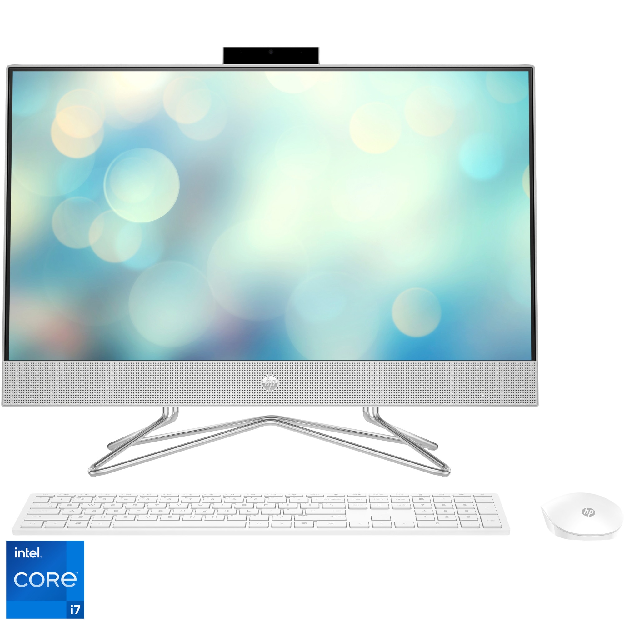 Sistem All-in-One HP 24-dp1010nq cu procesor Intel® Core™ i7-1165G7 pana la 4.70 GHz, Tiger Lake, 23.8