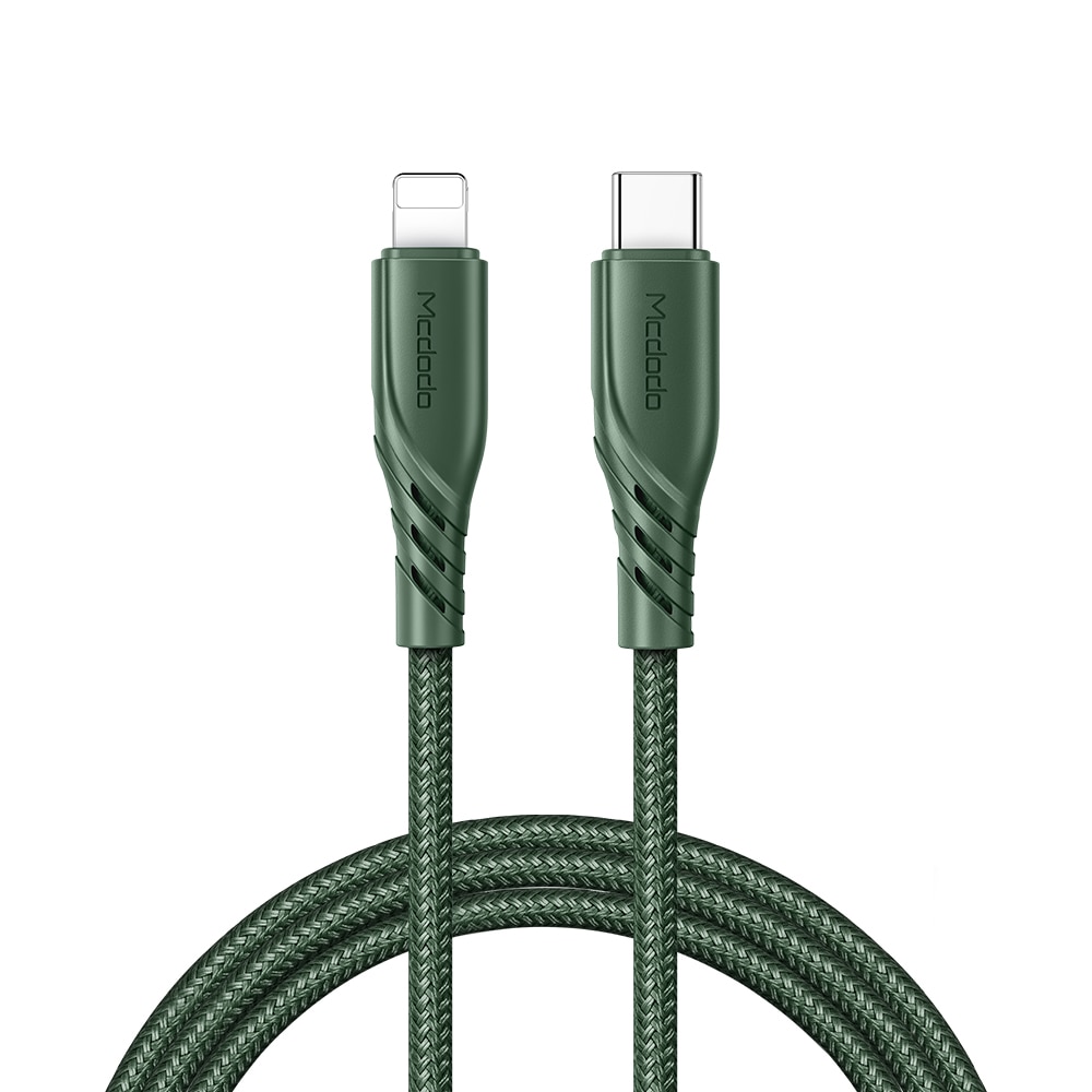 Cablu Mcdodo Fast Charge Type-C la Lightning Green, PD, 1.2m, 20W