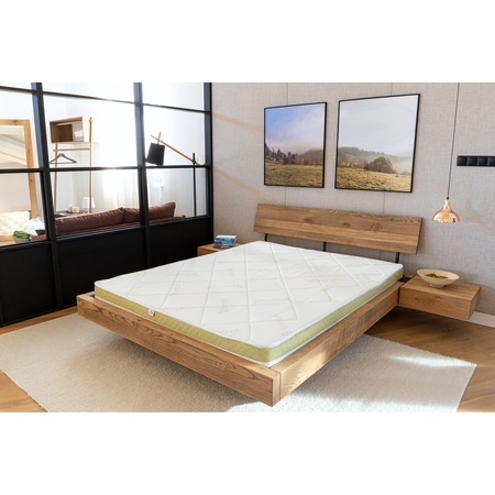 Saltea Ortopedica, Best Sleep, Vitality Bambus 12+2+6, 200x160x20 cm, spuma poliuretanica cu memorie si fibre de cocos, hipoalergenic, antibacterian, husa detasabila cu fibre bambus, fermitate medie