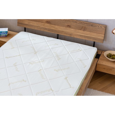 Saltea Ortopedica, Best Sleep, Vitality Bambus 12+2+6, 200x160x20 cm, spuma poliuretanica cu memorie si fibre de cocos, hipoalergenic, antibacterian, husa detasabila cu fibre bambus, fermitate medie