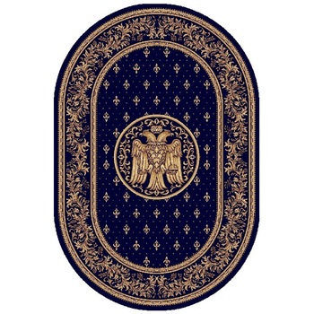 Covor Lotos, Model Bisericesc, 15032-V, Albastru, Oval, 150x230 cm, 1800 gr/mp Covor Lotos, Model Bisericesc, 15032-V, Albastru, Oval, 150x230 cm, 1800 gr/mp