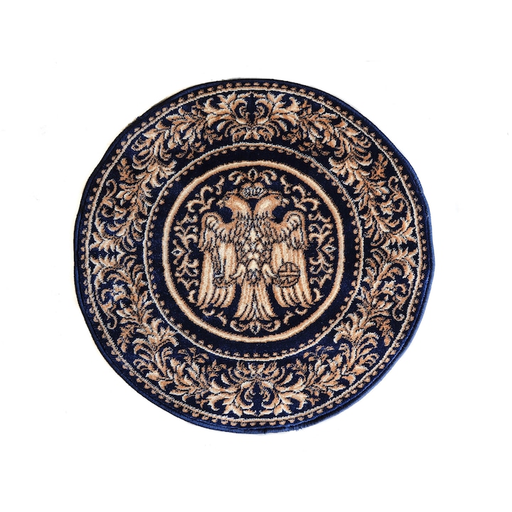 Килим Lotus, Църковен модел, 15032, Син, Кръгъл, 300x300 см, 1800 гр/м2