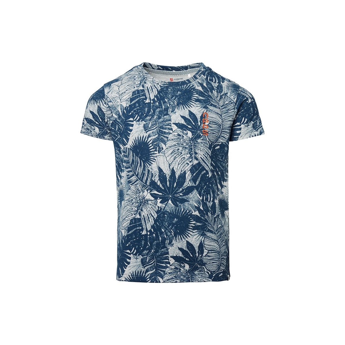Tricou baieti, Noppies, bumbac organic, imprimeu tropical, Lodestar, albastru