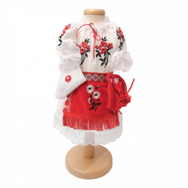 Costum traditional botez, fete, 3 - 6 luni, Denikos® 686