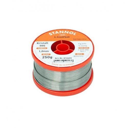 Fludor 1mm, 250g, SN60PB40, 810603, seria Kristall, Stannol, 336568