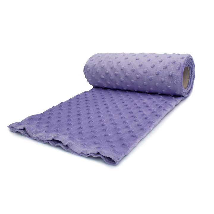 Kötött Minky Polar kötöttáru, Heather 50 cm x 155 cm