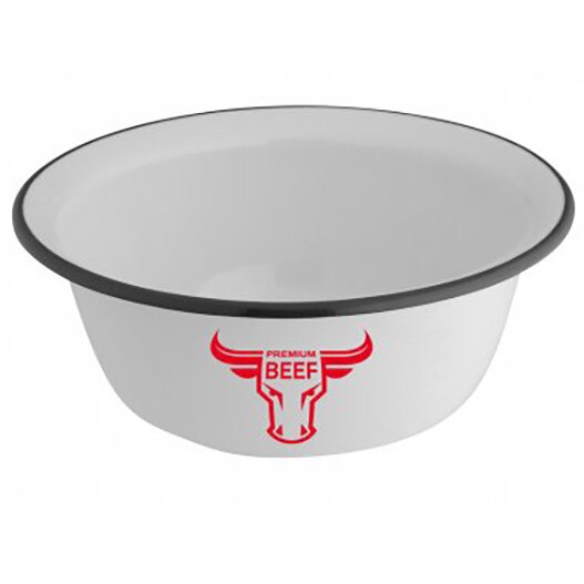 Bol otel emailat cassatex, aprox.16 cm , model cap de taur