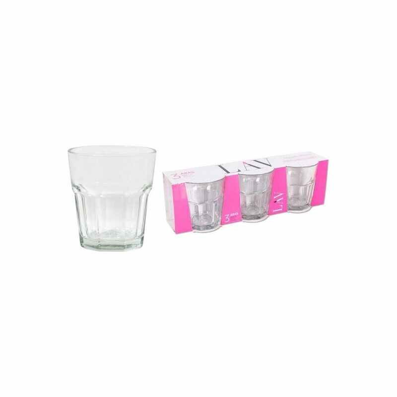 Set de 3 pahare LAV Aras Geam 250 ml - ø 8,3 x 12 cm