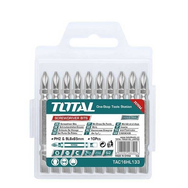 Bit Total, - PH2 + SL6.0*1.0, 50mm, 10 buc/set (INDUSTRIAL)