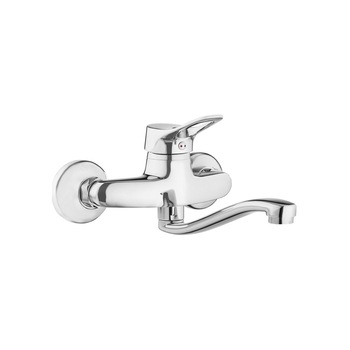 Baterie bucatarie Neo Vero, montare perete, monocomanda, cu aerator, cartus ceramic, Crom