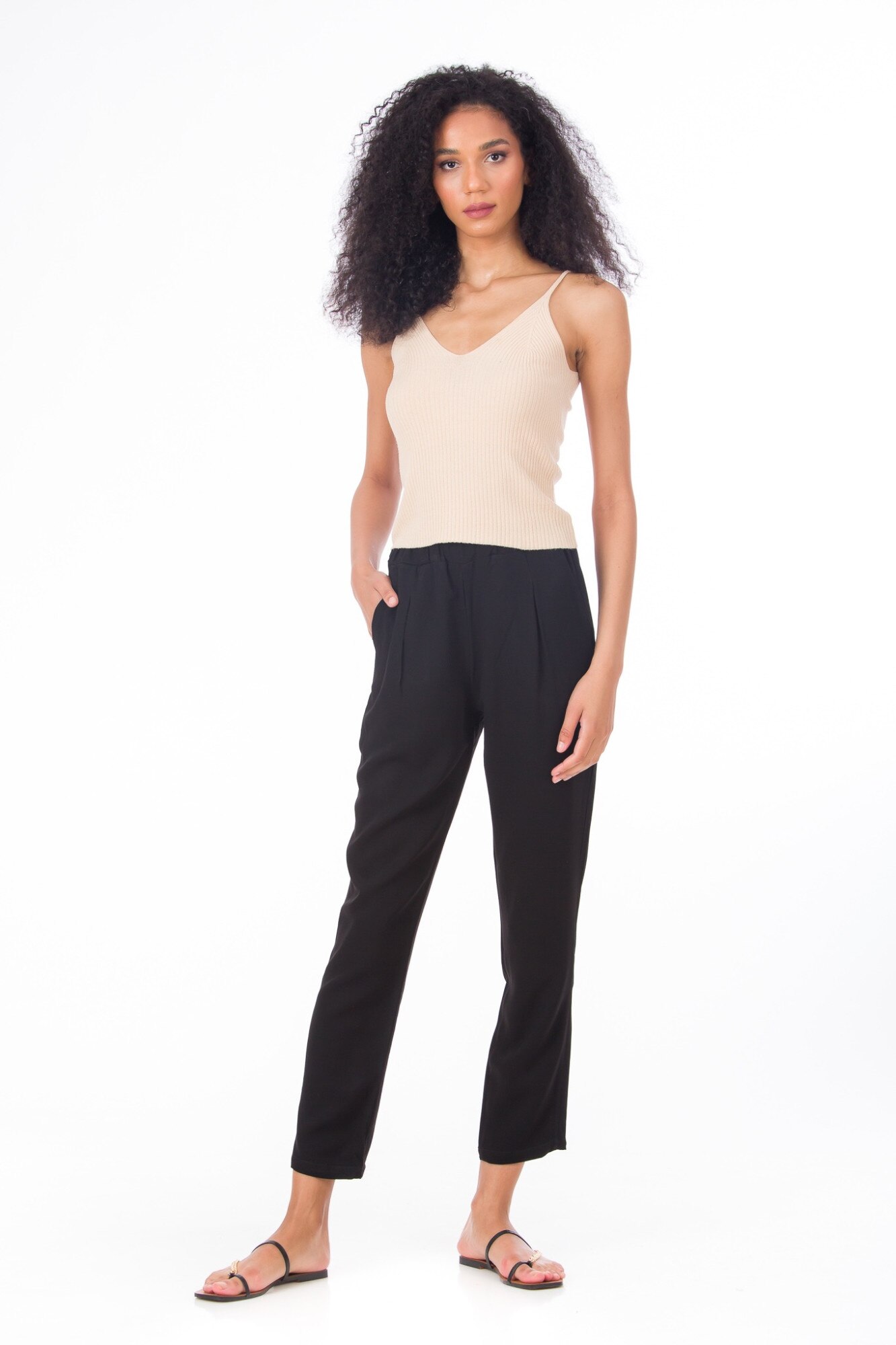 Pantaloni negri BE YOU, lejeri, Negru