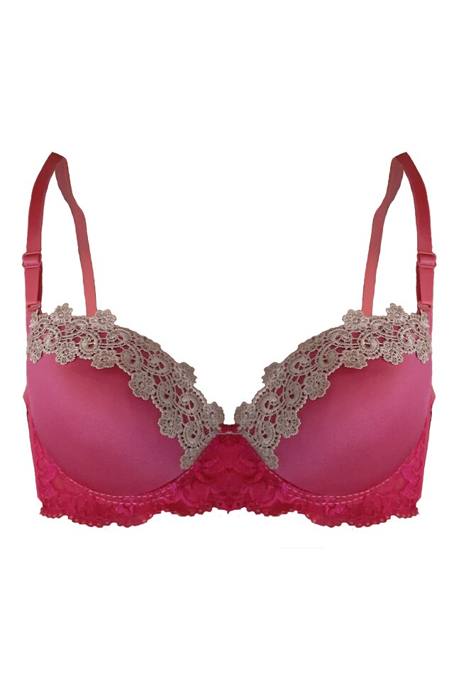 Sutien dama Manti Fen, roz, 80A EU, cu broderie
