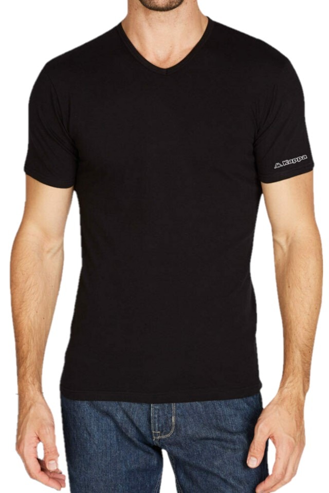 Tricou Barbati Kappa din Bumbac, Negru